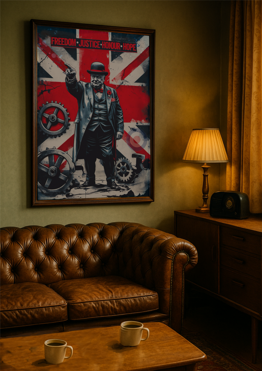 Churchill Freedom Justice Honour Hope Print Fine Art Print